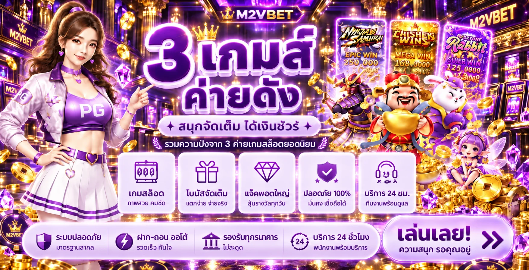 สล็อตออนไลน์ M2VBET พร้อมค่ายเกมยอดนิยม